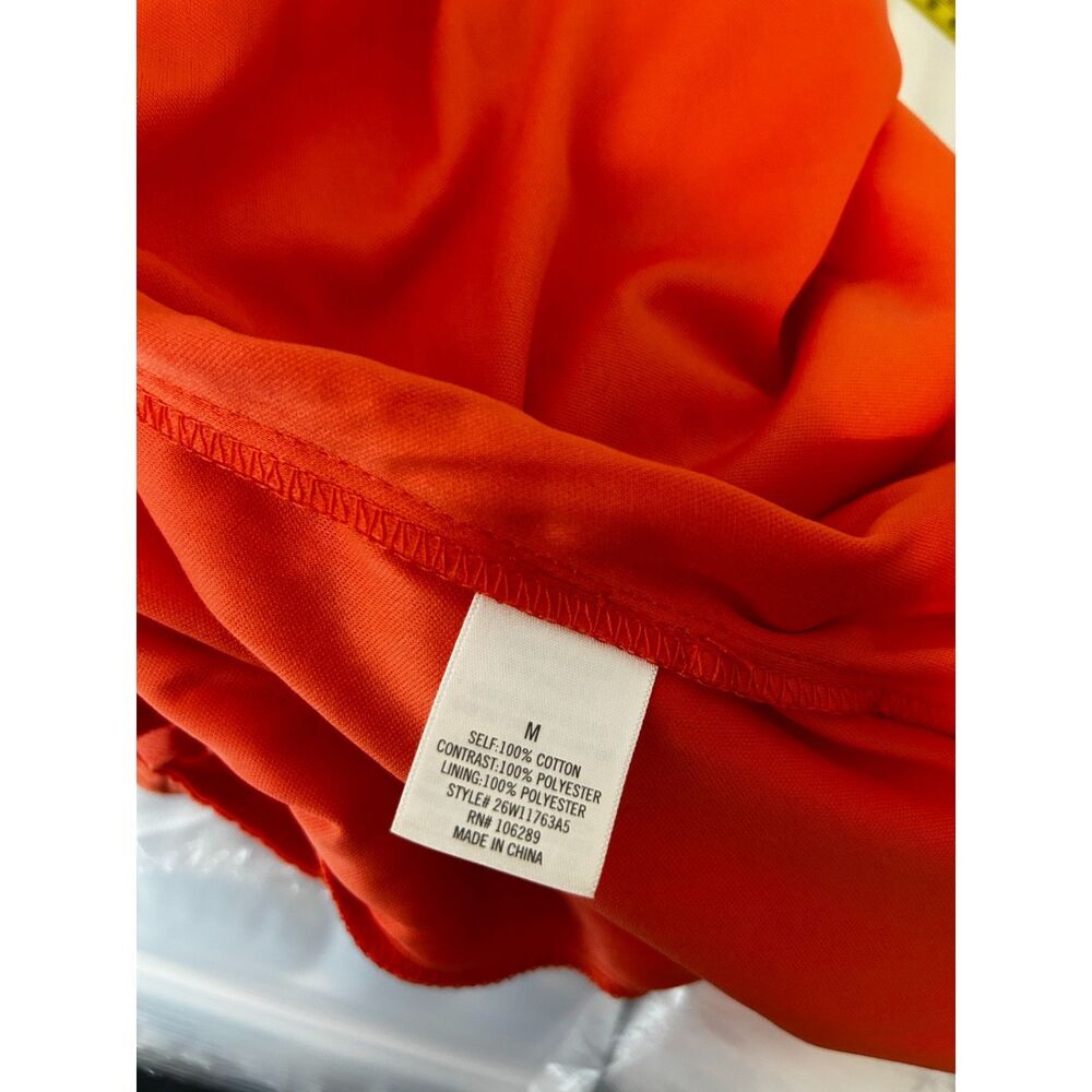 Blue Rain Francesca's Coral Orange Eyelet Wrap Romper Size M - Picture 7 of 7